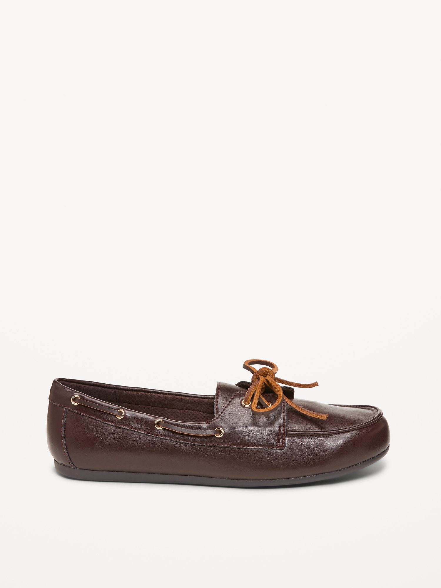 Faux-Leather Boat Shoes for Women