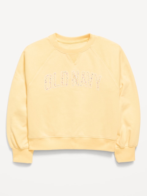 Logo-Graphic Crew-Neck Sweatshirt for Girls