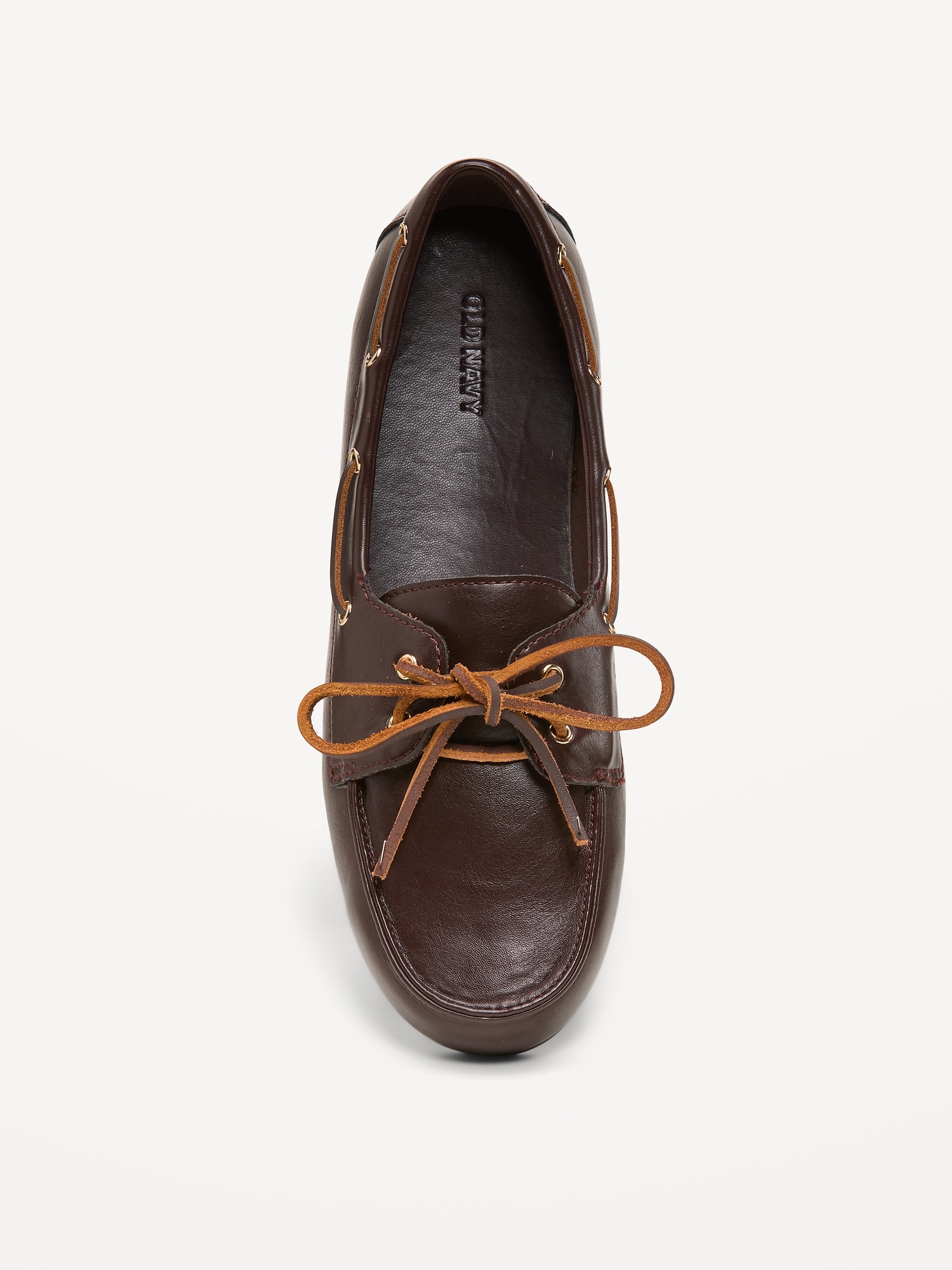 Faux-Leather Boat Shoes for Women