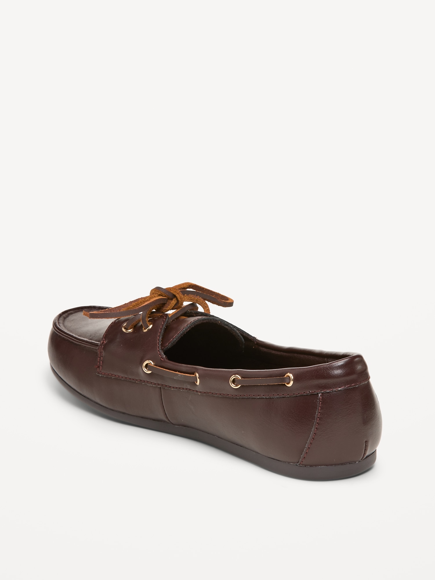 Faux-Leather Boat Shoes for Women