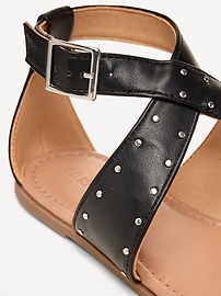 Image number 2 showing, Faux-Leather Gladiator Sandals for Girls