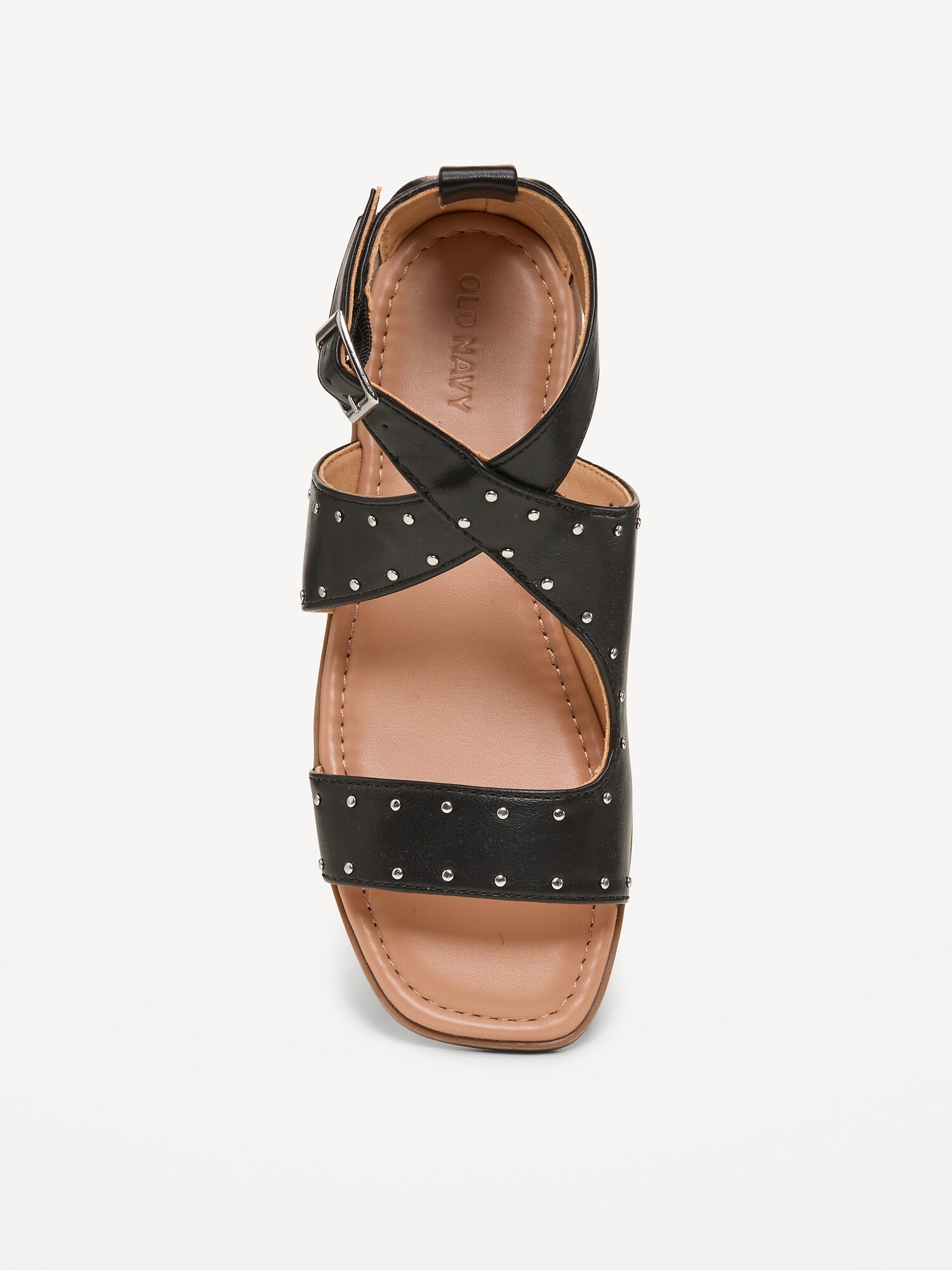 Сандалии Old Navy Faux-Leather Gladiator Sandals для девочек, цвет: Чёрный — фото 3