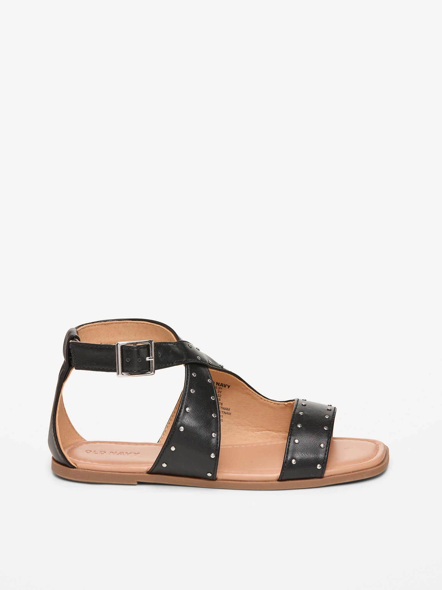 Сандалии Old Navy Faux-Leather Gladiator Sandals для девочек, цвет: Чёрный — фото 4