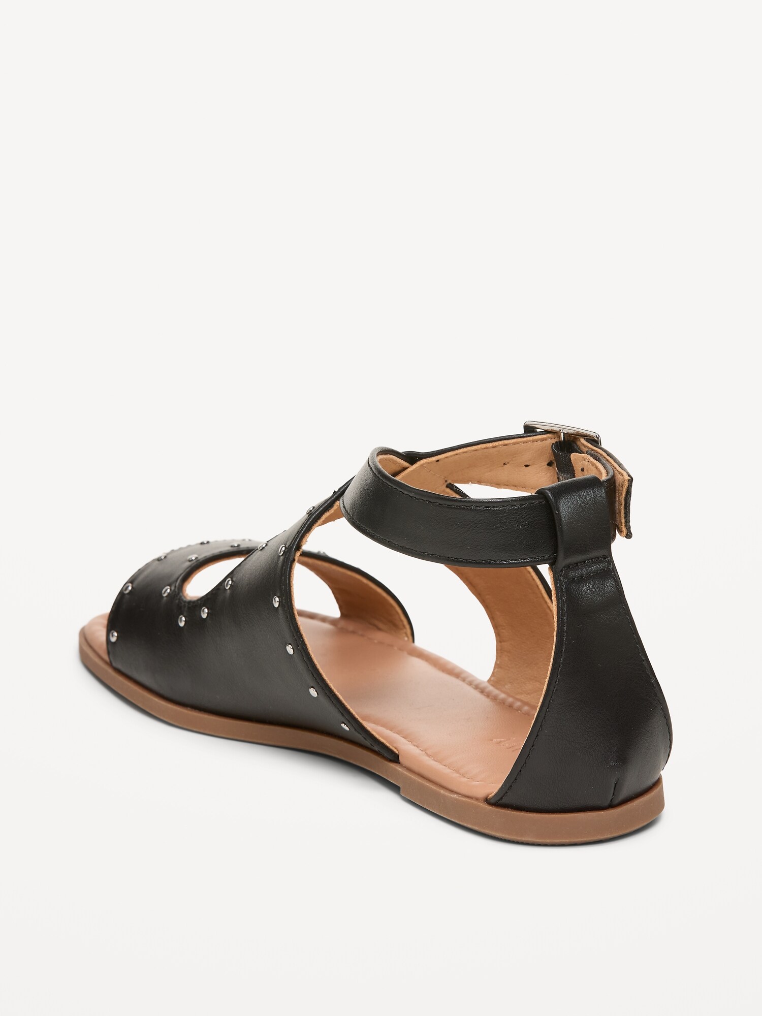 Сандалии Old Navy Faux-Leather Gladiator Sandals для девочек, цвет: Чёрный — фото 5