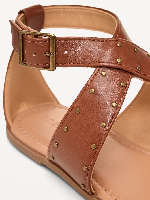 Image number 2 showing, Faux-Leather Gladiator Sandals for Girls