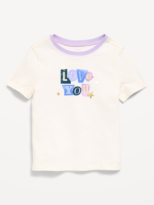 Image number 1 showing, Short-Sleeve Graphic T-Shirt for Toddler Girls