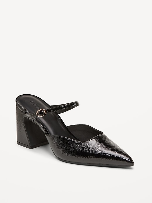 Image number 1 showing, Buckle-Strap Mule Heels for Women