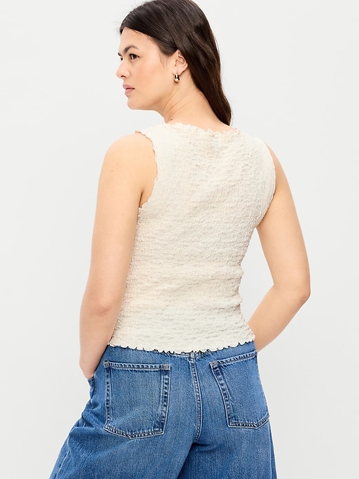 Image number 6 showing, Sleeveless Smocked Tank Top