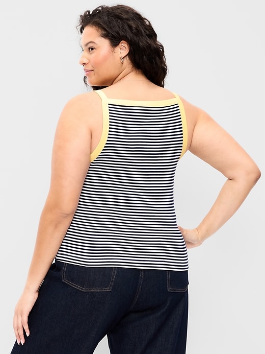 Image number 8 showing, Fitted Sleeveless Apron Tank Top