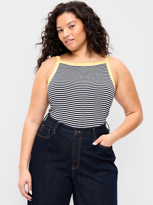 Image number 7 showing, Fitted Sleeveless Apron Tank Top