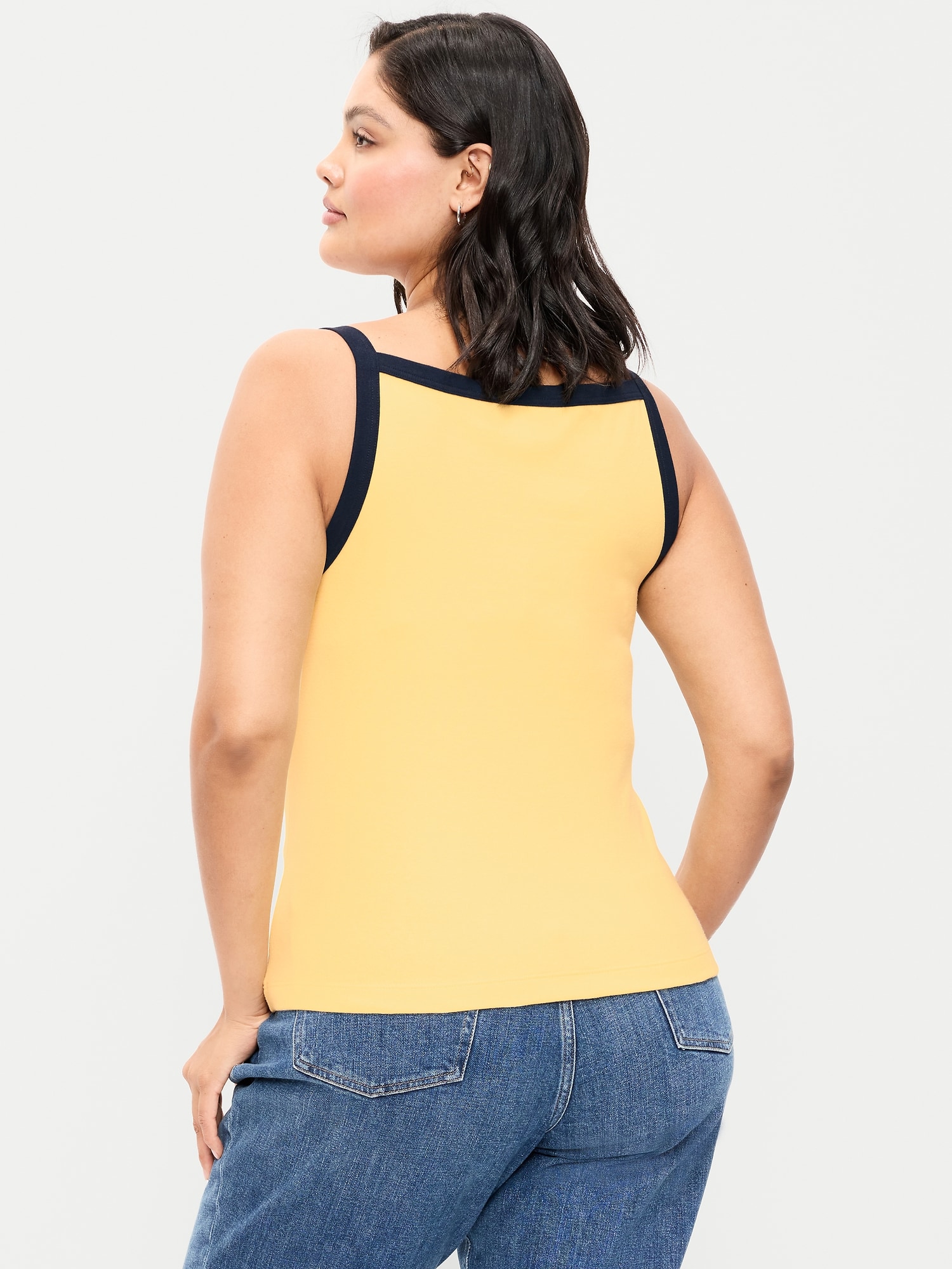 Image number 6 showing, Fitted Sleeveless Apron Tank Top