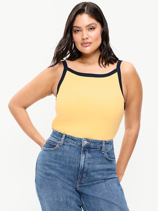 Image number 5 showing, Fitted Sleeveless Apron Tank Top