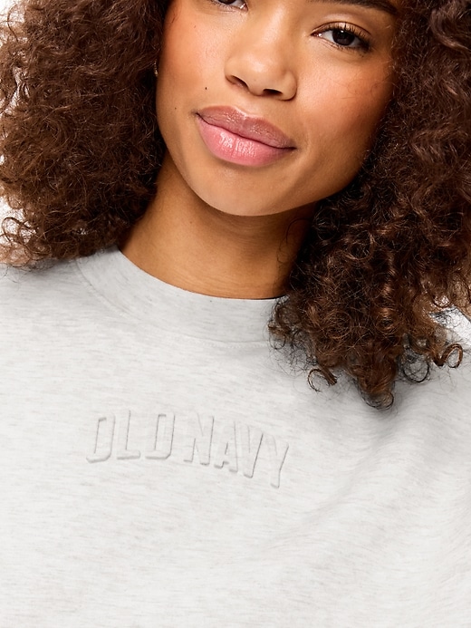 Image number 4 showing, Bounce Fleece Crew-Neck Cropped Sweatshirt