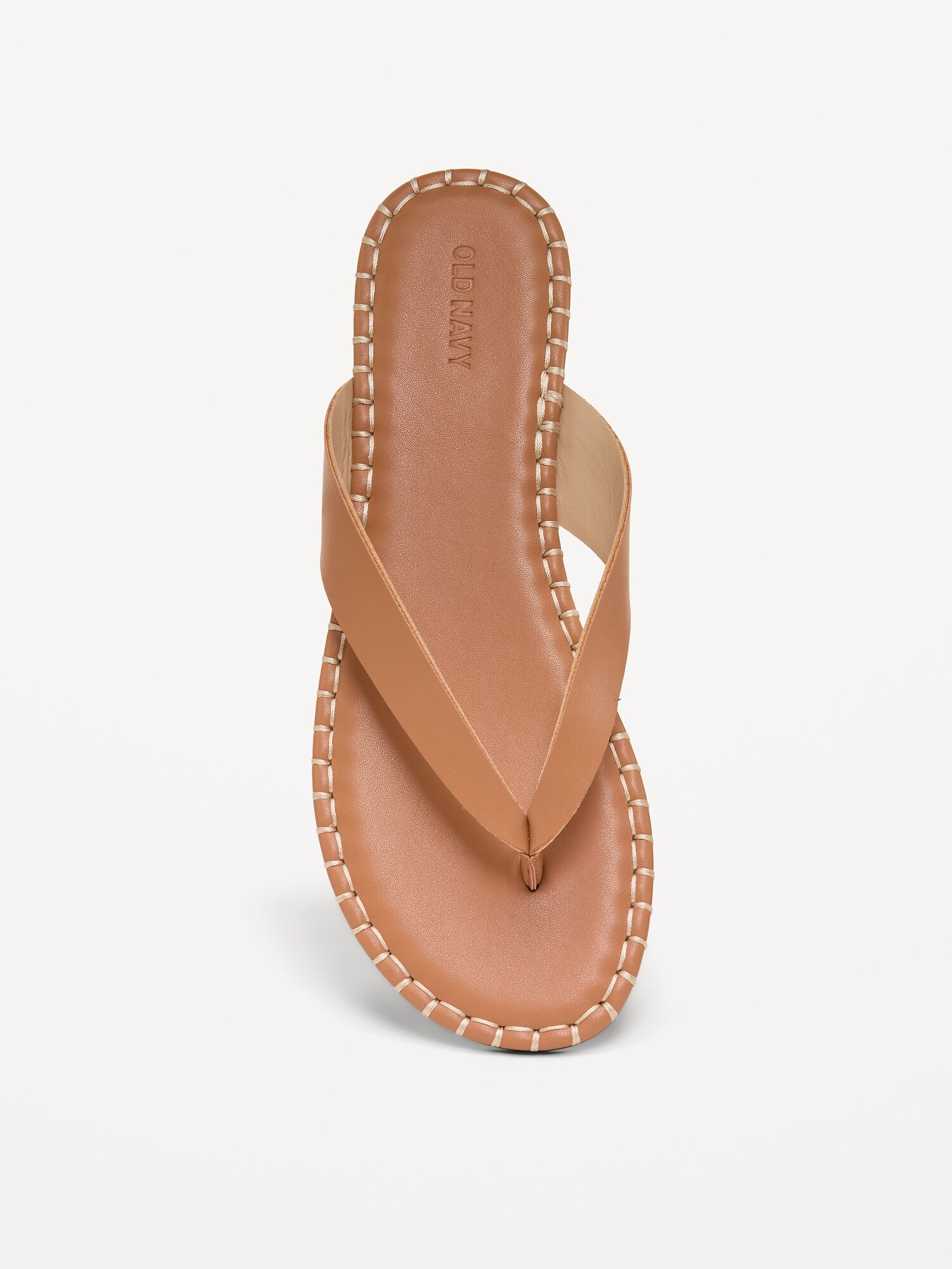 Женские сандалии Old Navy Whipstich Flip-Flops for Women, цвет: Рыжевато-коричневый — фото 3