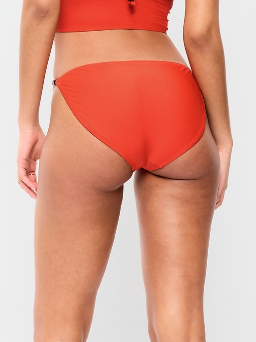 Image number 2 showing, Beaded Mid-Rise Bikini Swim Bottoms