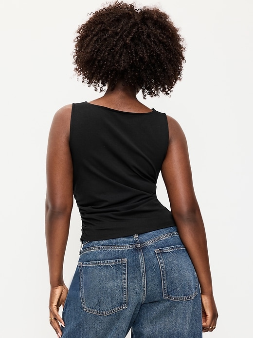 Image number 6 showing, Asymmetrical Side-Cinch Tank Top