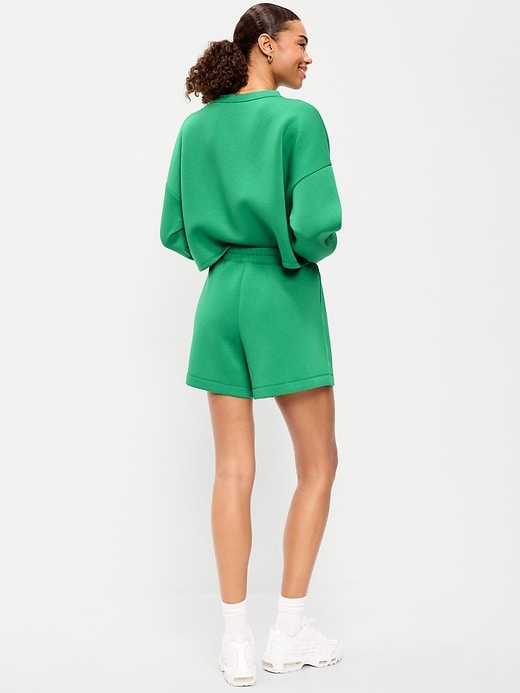 Image number 2 showing, High-Waisted Bounce Fleece Shorts -- 5-inch inseam
