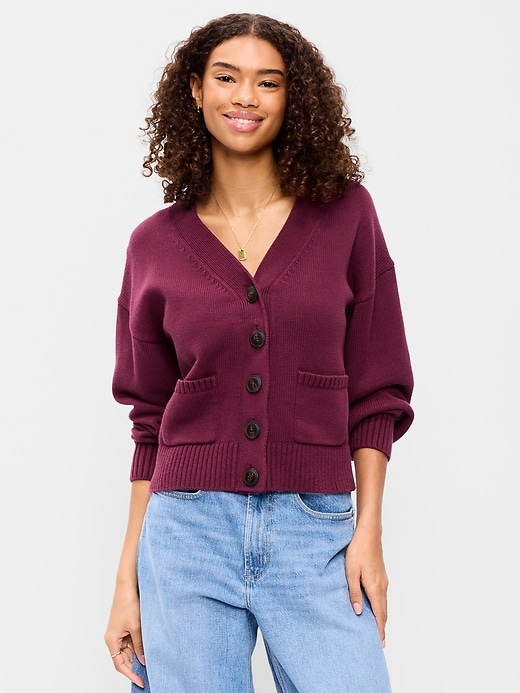 Image number 3 showing, Seaside Cotton V-Neck Cardigan Sweater