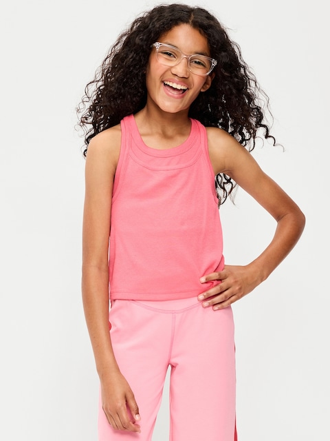 2-In-1 Ribbed Tank Top for Girls
