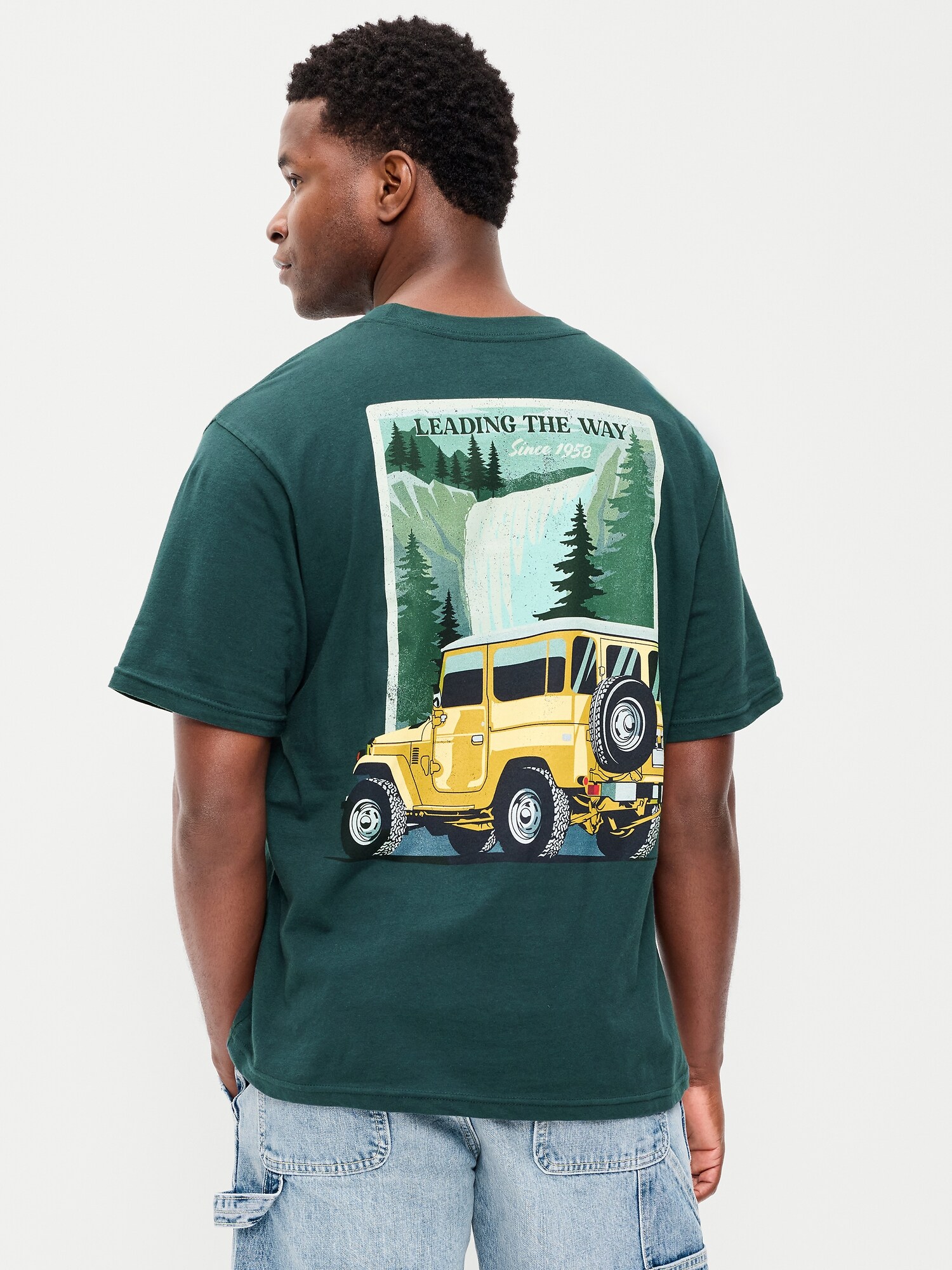 Мужская футболка Old Navy Toyota™ Land Cruiser Loose, цвет: Сосновый — фото 2