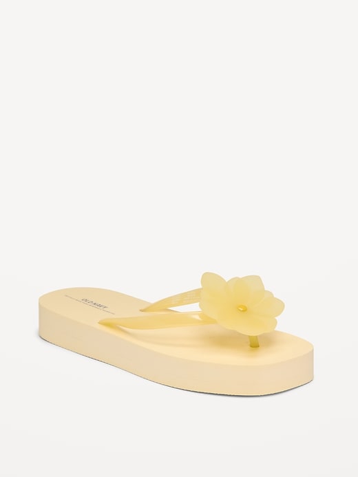 Image number 1 showing, Platform Flip-Flop Sandals for Girls (Partially Plant-Based)