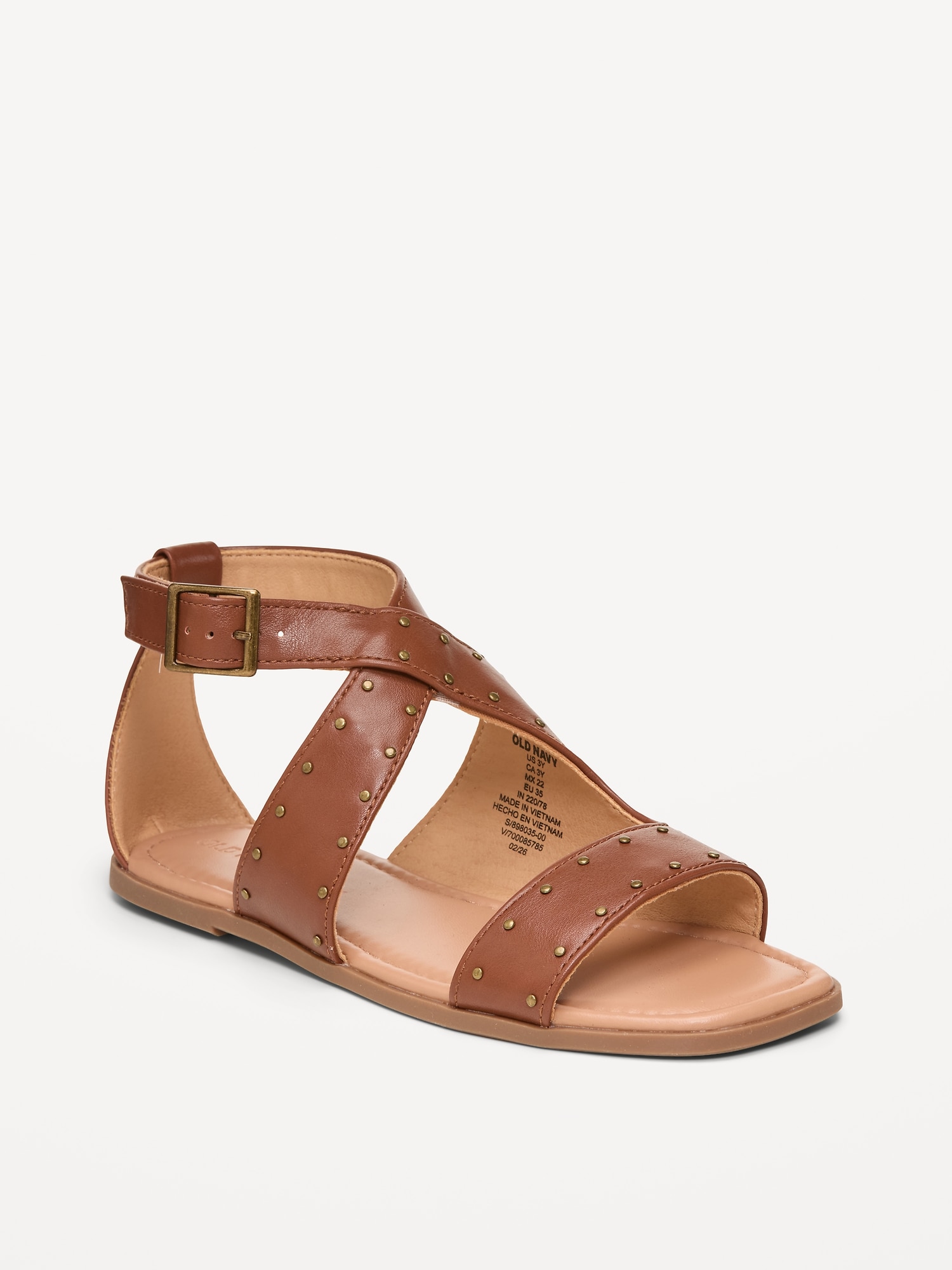 Faux-Leather Gladiator Sandals for Girls