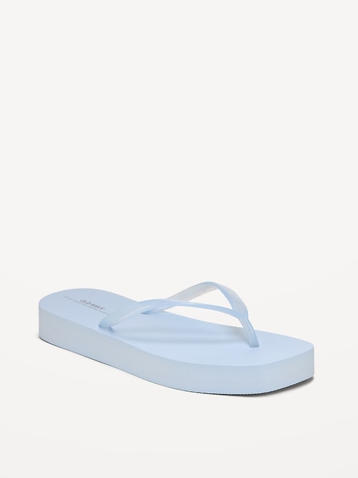 Image number 1 showing, Platform Flip-Flop Sandals for Girls (Partially Plant-Based)