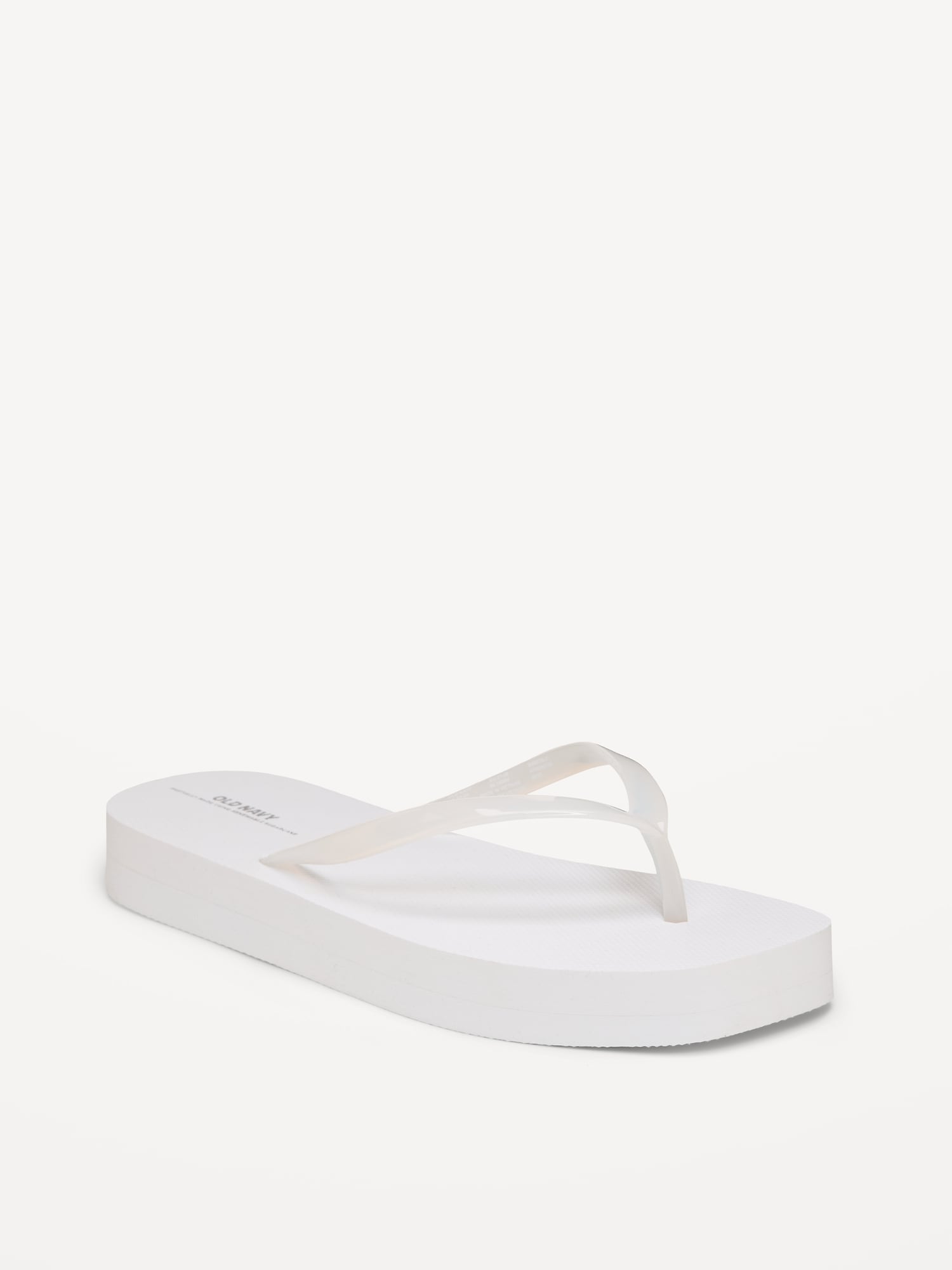 Сандалии Old Navy Platform Flip-Flop Sandals (Partially Plant-Based) для девочек, цвет: Creme De La Creme