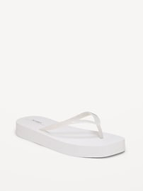 Image number 1 showing, Platform Flip-Flop Sandals for Girls (Partially Plant-Based)