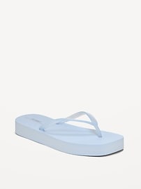 Image number 1 showing, Platform Flip-Flop Sandals for Girls (Partially Plant-Based)