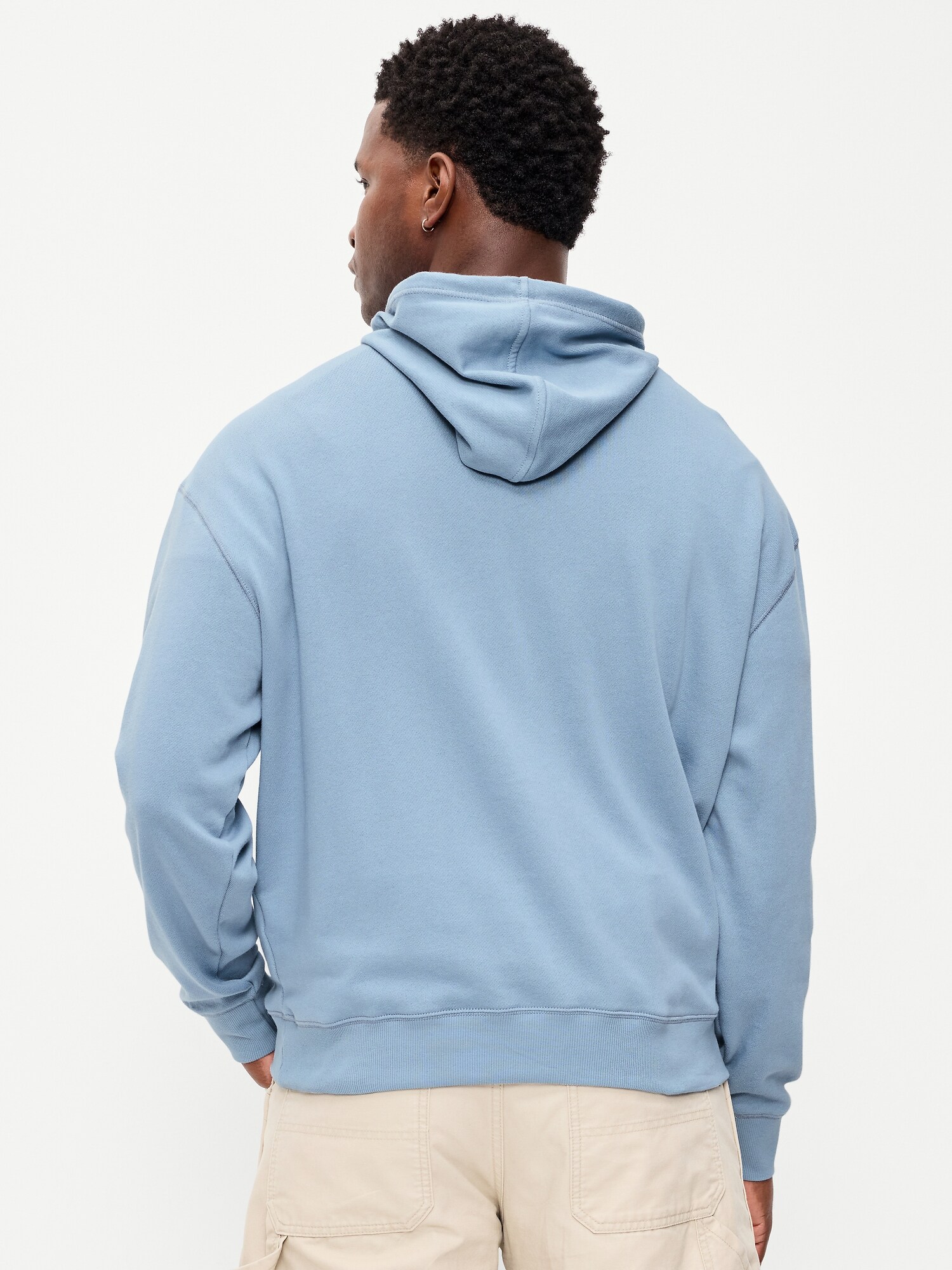 Мужское худи Old Navy French Terry Pullover, цвет: Синий — фото 2