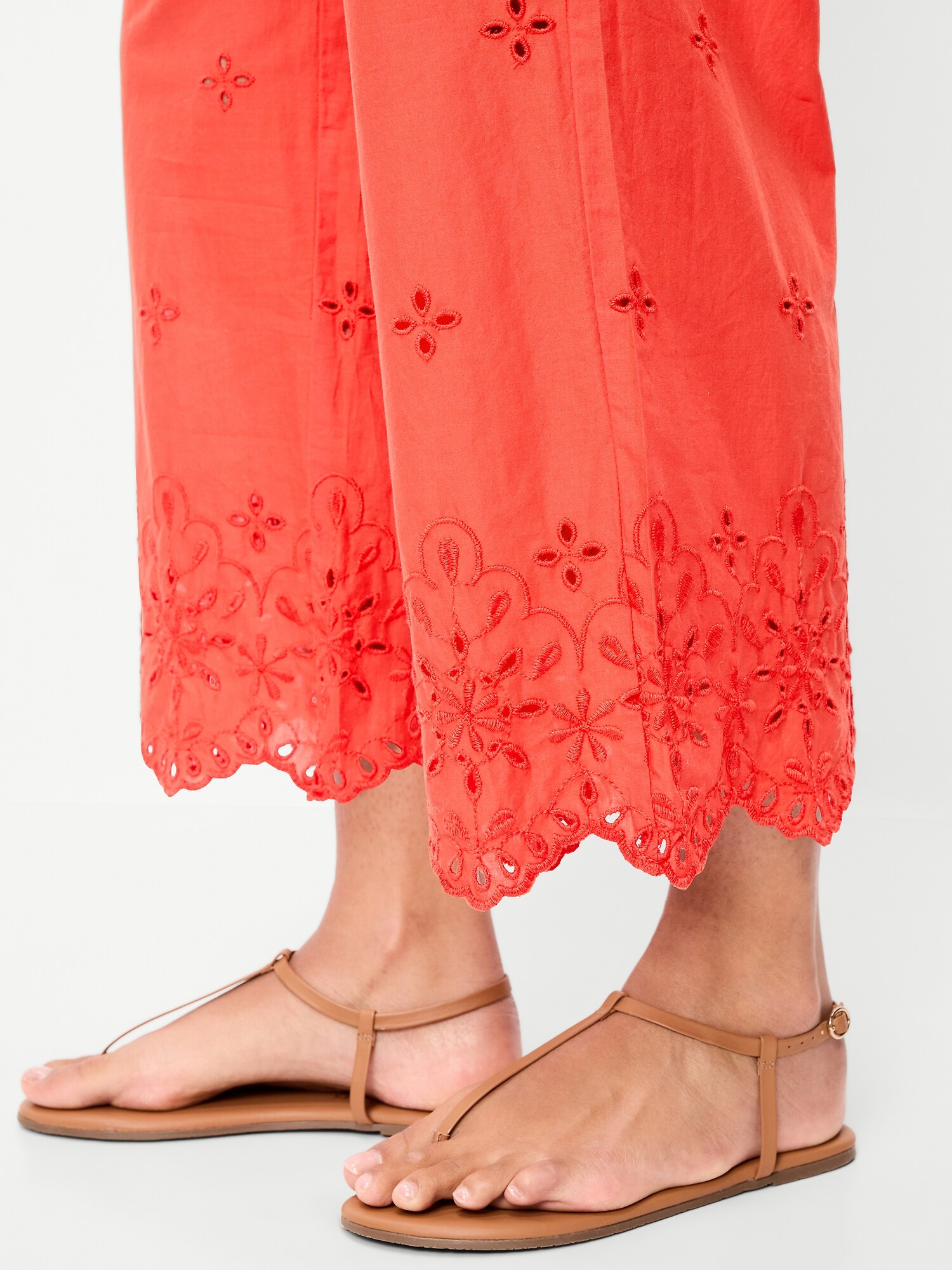 Женские брюки Old Navy High-Waisted Cut Out Wide-Leg Pant, цвет: Оранжевый — фото 4