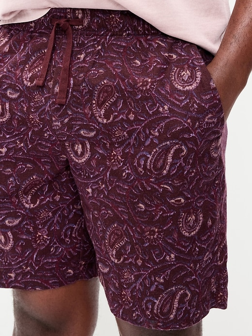 Image number 4 showing, Linen-Blend Jogger Shorts -- 7-inch inseam