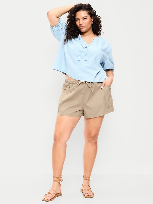 Image number 6 showing, High-Waisted Pull-On Utility Shorts