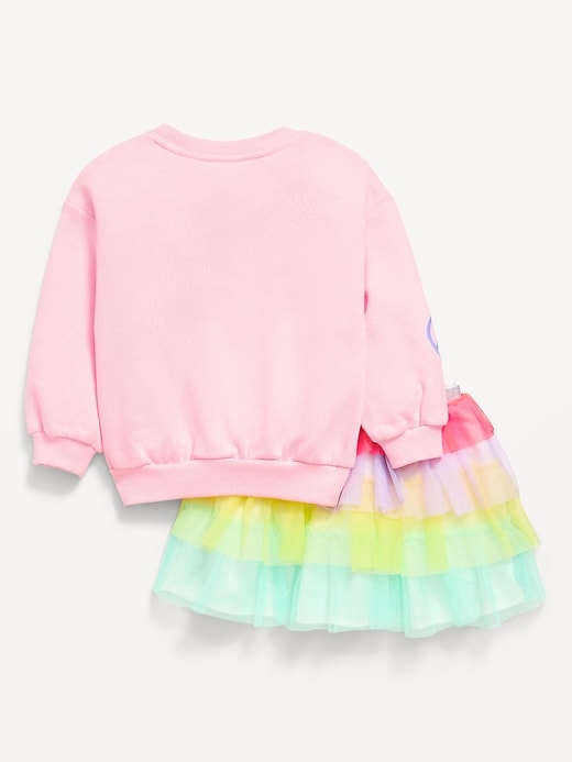 Image number 3 showing, Embroidered Sweatshirt & Tutu Skirt Set for Toddler Girls