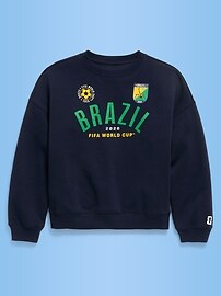 Image number 2 showing, FIFA World Cup 26™ Brazil Oversized Tunic Sweatshirt for Girls