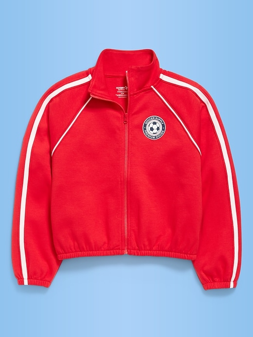Image number 2 showing, Dynamic Fleece USA Full-Zip Graphic Jacket for Girls