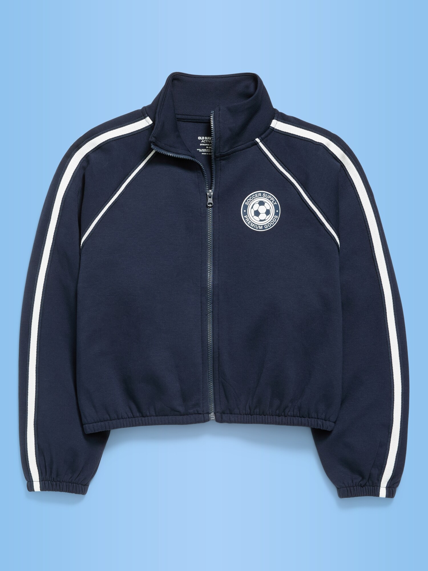 Куртка Old Navy Dynamic Fleece USA Full-Zip Graphic Jacket для девочек, цвет: Тёмно-синий — фото 2