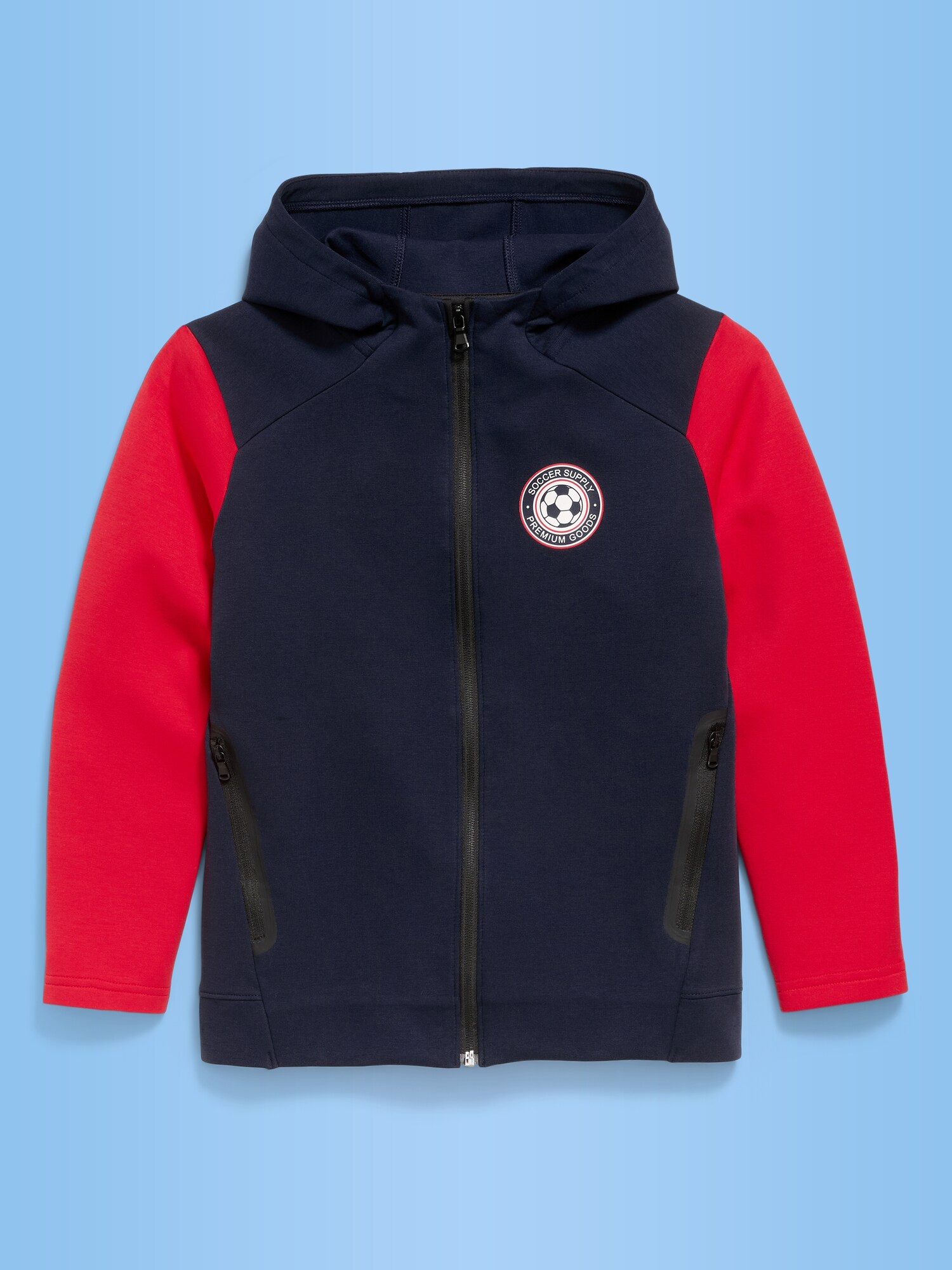 Худи Old Navy Dynamic Fleece USA Full-Zip Graphic для мальчиков, цвет: Тёмно-синий — фото 2