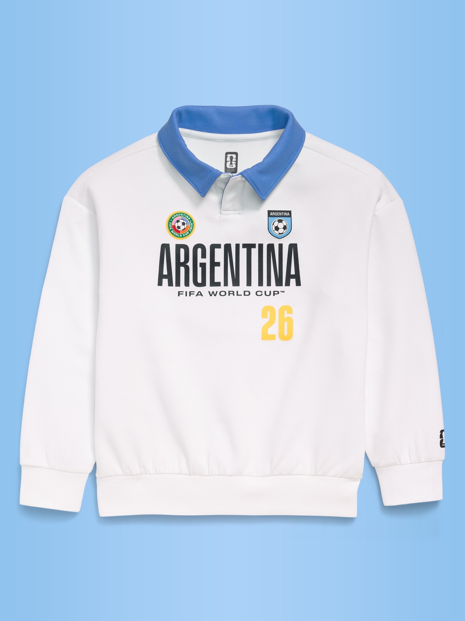 FIFA World Cup 26™ Argentina Dynamic Fleece Collared Graphic Sweatshirt for Kids