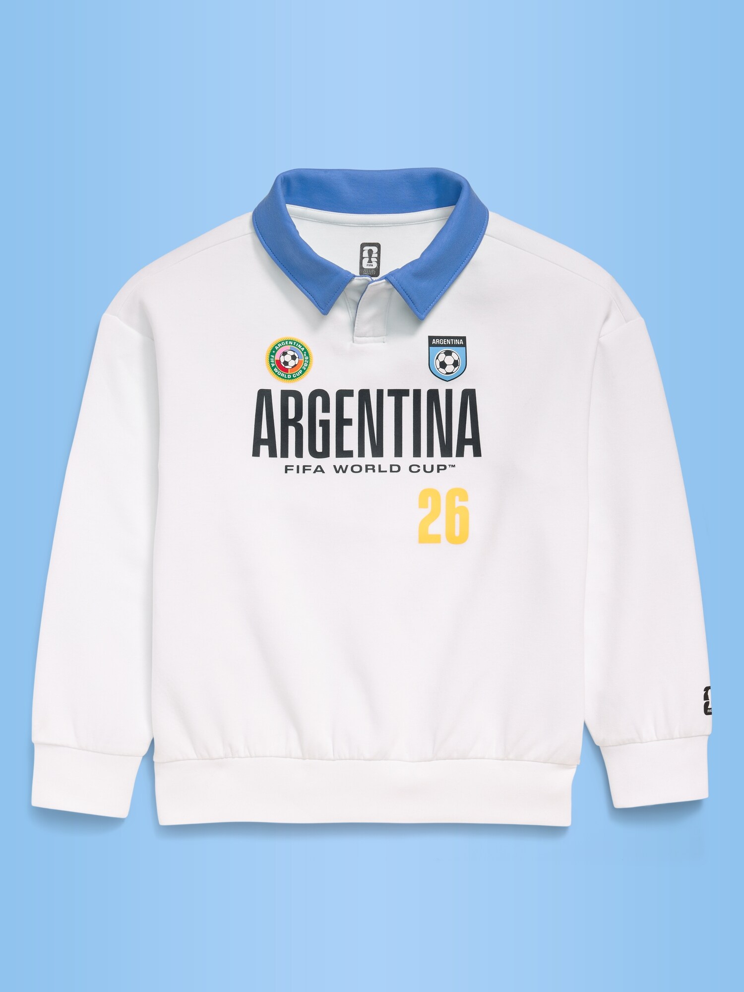 Детская толстовка Old Navy FIFA World Cup 26™ Argentina Dynamic Fleece Collared Graphic — фото 2