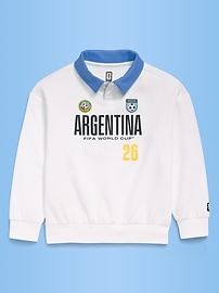 Image number 2 showing, FIFA World Cup 26™ Argentina Dynamic Fleece Collared Graphic Sweatshirt for Kids
