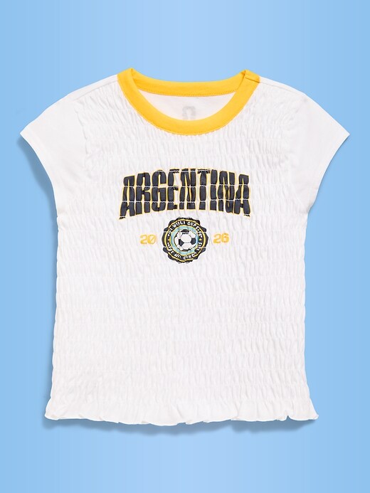 Image number 2 showing, FIFA World Cup 26™ Argentina Smocked Graphic T-Shirt for Girls