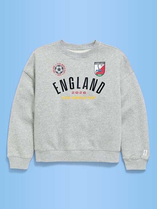 Image number 2 showing, FIFA World Cup 26™ England Oversized Graphic Tunic Sweatshirt for Girls