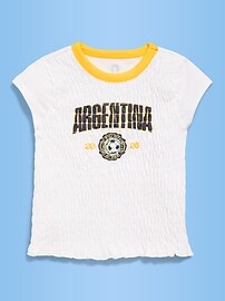 Image number 2 showing, FIFA World Cup 26™ Argentina Smocked Graphic T-Shirt for Girls