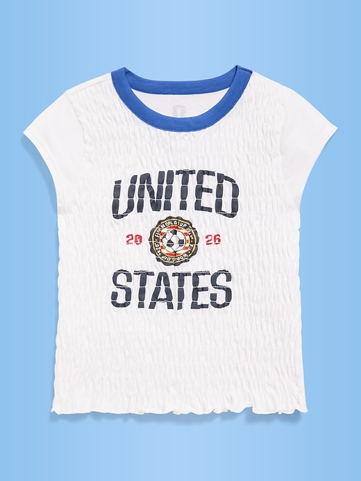 Image number 2 showing, FIFA World Cup 26™ USA Smocked Graphic T-Shirt for Girls