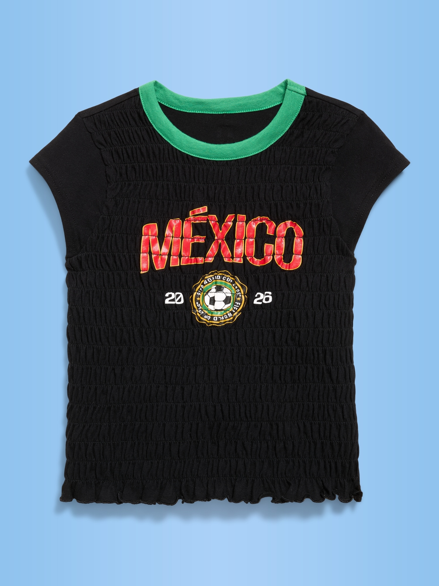 FIFA World Cup 26™ Mexico Smocked Graphic T-Shirt for Girls
