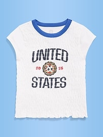 Image number 2 showing, FIFA World Cup 26™ USA Smocked Graphic T-Shirt for Girls