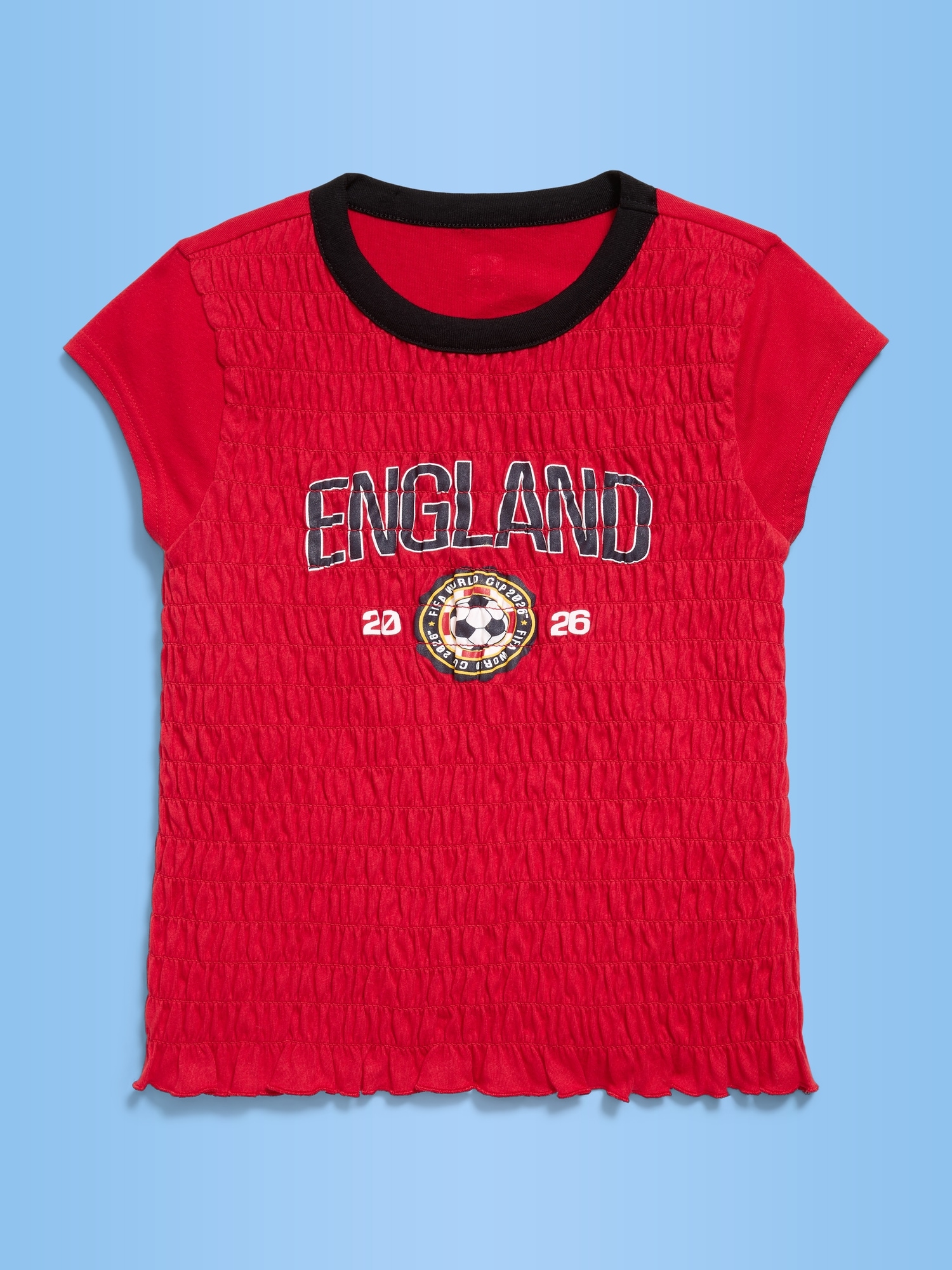 FIFA World Cup 26™ England Smocked Graphic T-Shirt for Girls