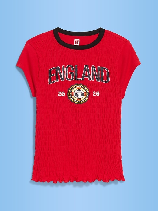 Image number 3 showing, FIFA World Cup 26™ England Smocked Graphic T-Shirt for Women
